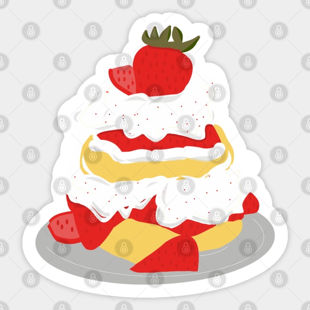 Strawberry shortcake Sticker by Asafee's store